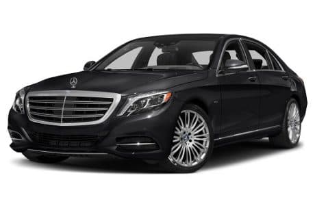 Black Mercedes-Benz luxury sedan