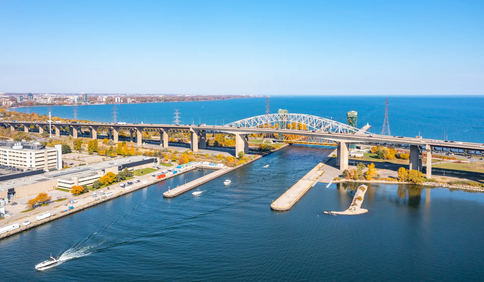 The QEW along Lake Ontario