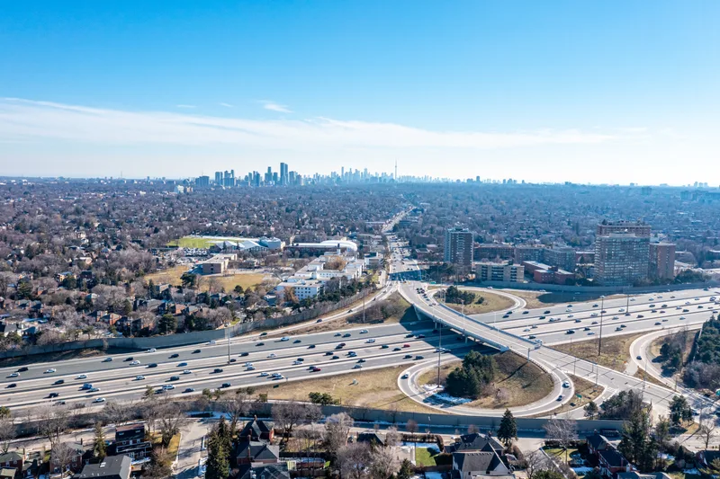 Highway 401 through North York