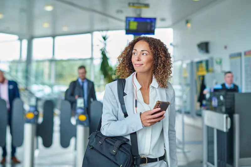 An executive travelling for business