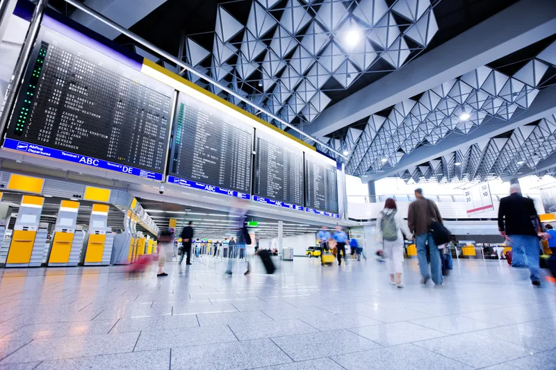 A modern airport terminal interior