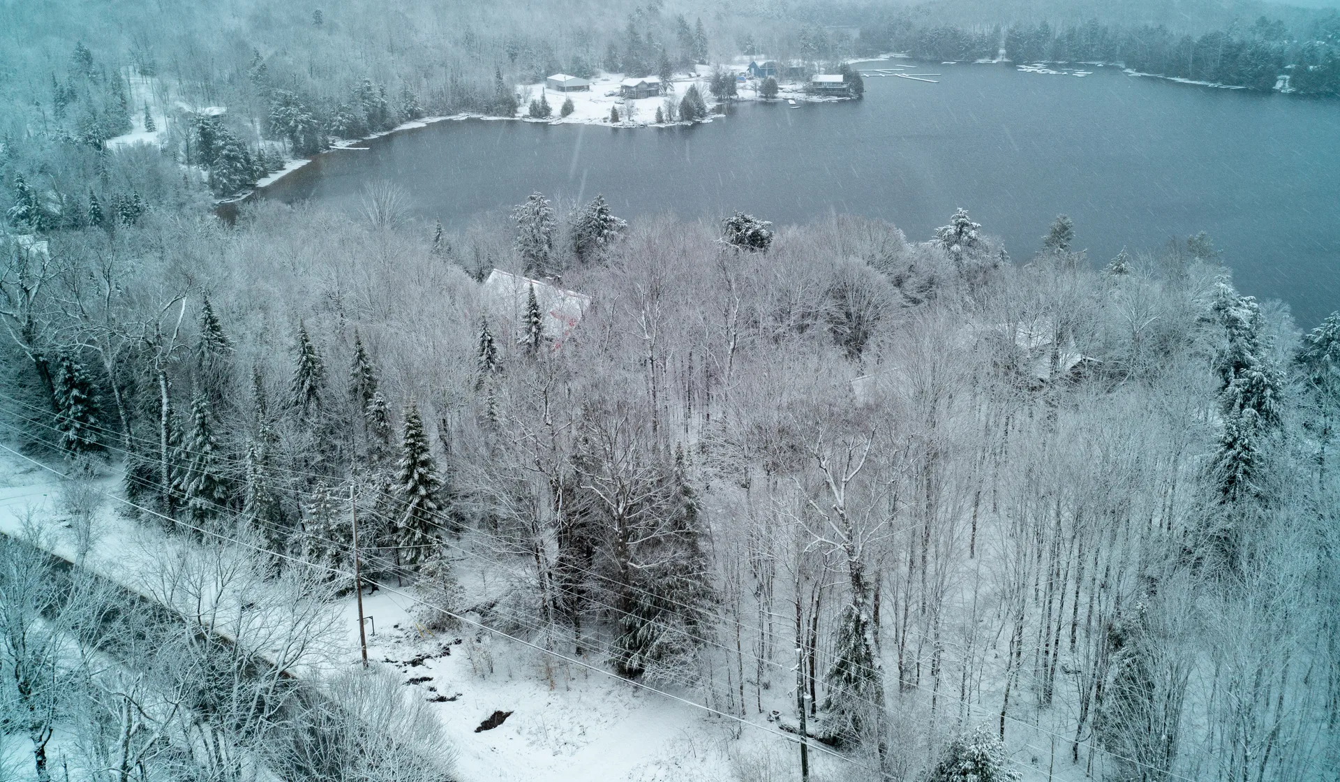 A cottage-country road in Ontario